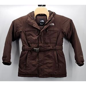 The North Face Jacket Size Large GIRLS Outwear Brown‎ HyVent Goose Down Hooded